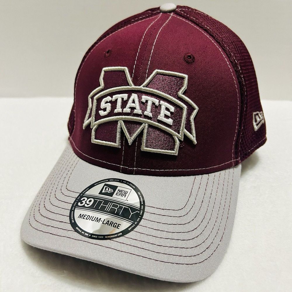 New Era Mississippi State Bulldogs Neo 39THIRTY Stretch Flex Hat Maroon M/L